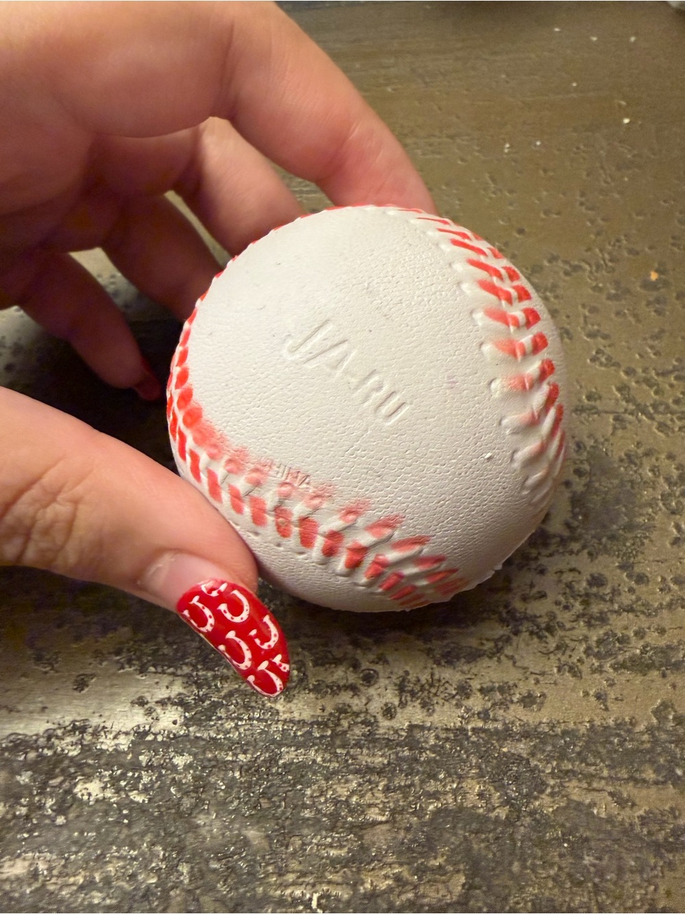 White and Red Kids' Soft Baseball Toy by